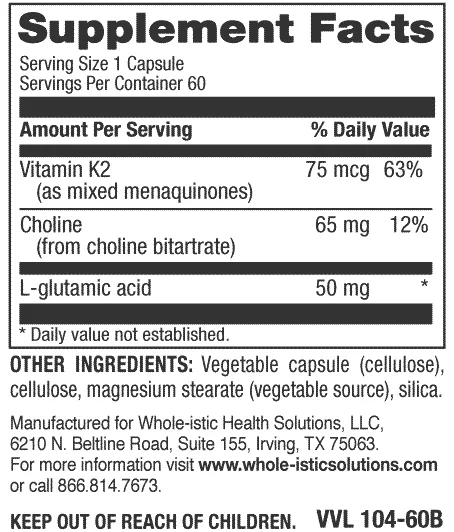 Vitamin K2 (Activated K2) - 60 capsules - Image 2